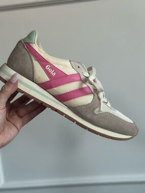 Gola from Free People Cream, Pink & Taupe Classic Retro Runner